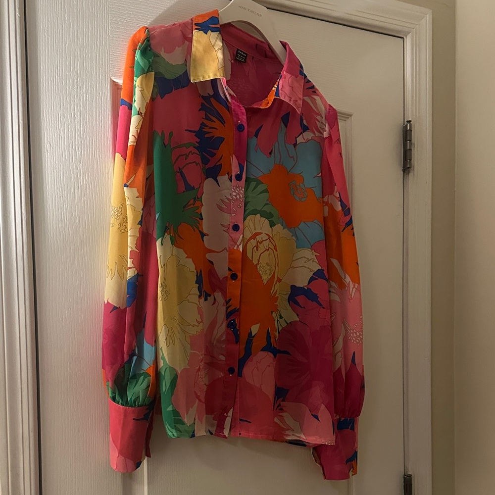 SHEIN Multicolor Floral Blouse